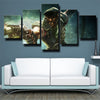 five panel wall art canvas prints LOL Gangplank live room decor-1200 (1)