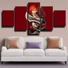 five panel wall art canvas prints LOL Katarina live room decor-1200 (2)