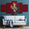 five panel wall art canvas prints LOL Katarina live room decor-1200 (3)
