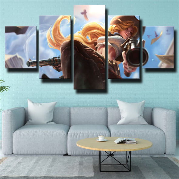 five panel wall art canvas prints LOL Miss Fortune decor picture-1200 (3)