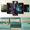 five panel wall art canvas prints League Legends Ekko decor picture-1200 (2)