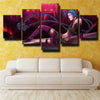 five panel wall art canvas prints League Of Legends Jinx home decor-1200 (1)