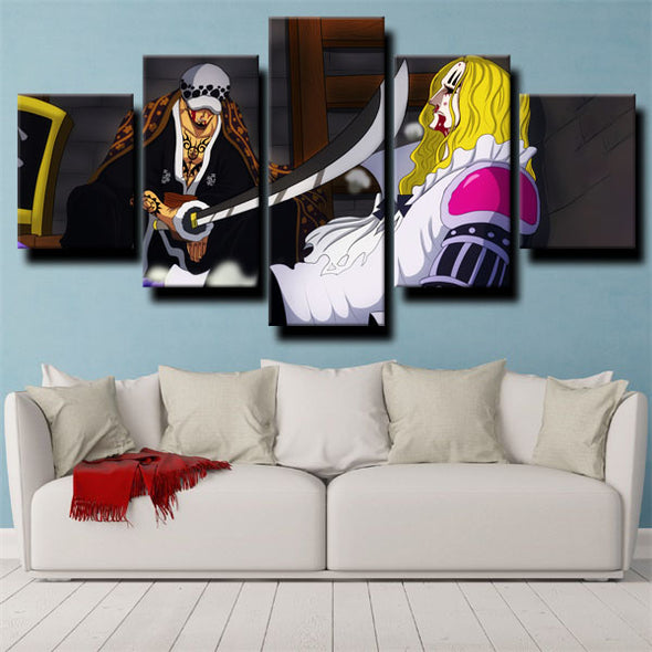 five panel wall art canvas prints One Piece Basil Hawkins wall picture-1200 (3)