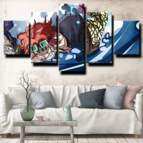 five panel wall art canvas prints One Piece Eustass Kid wall picture-1200 (2)