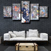 five panel wall art  framed prints Chicago Bears Cutler live room decor-1226 (2)