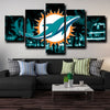 five panel wall art framed prints Miami Dolphins decor picture-1227 (2)