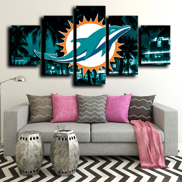 five panel wall art framed prints Miami Dolphins decor picture-1227 (3)