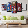 five piece canvas art framed prints Barcelona Messi wall picture-1210 (2)