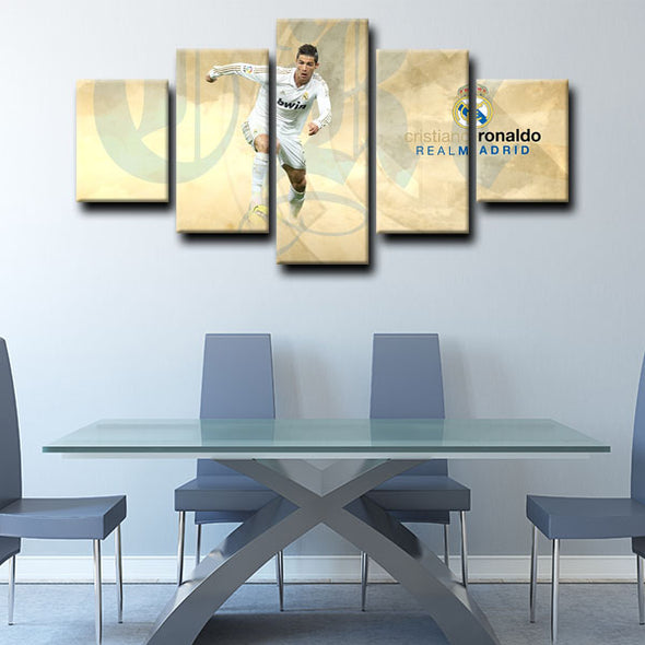 five piece canvas art framed prints Cristiano Ronaldo wall picture1222 (1)