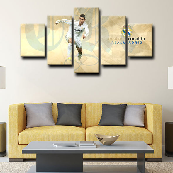 five piece canvas art framed prints Cristiano Ronaldo wall picture1222 (2)