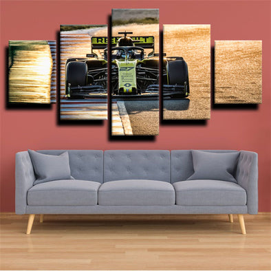 five piece canvas art framed prints Formula 1 Car home decor-1200 (1)