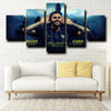 five piece canvas art framed prints Inter Milan Icardi wall picture-1204 (4)