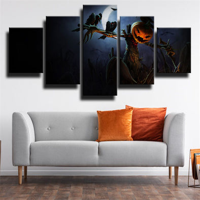five piece canvas art framed prints LOL Fiddlesticks wall picture-1200 (1)