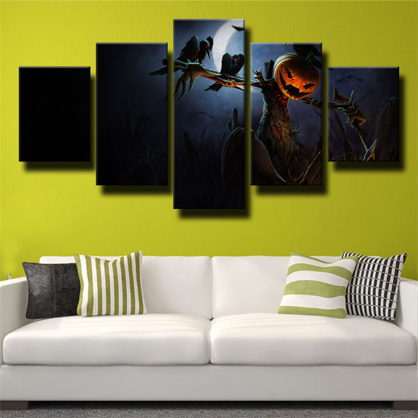 five piece canvas art framed prints LOL Fiddlesticks wall picture-1200 (3)
