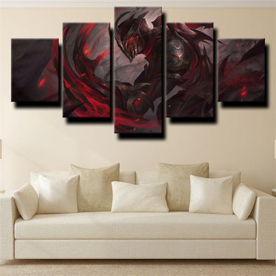 five piece canvas art framed prints League of Legends Zed wall picture-1200 (1)