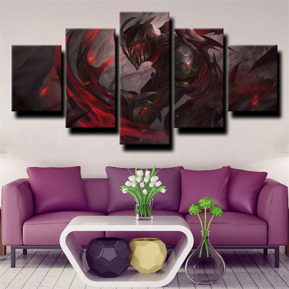 five piece canvas art framed prints League of Legends Zed wall picture-1200 (2)