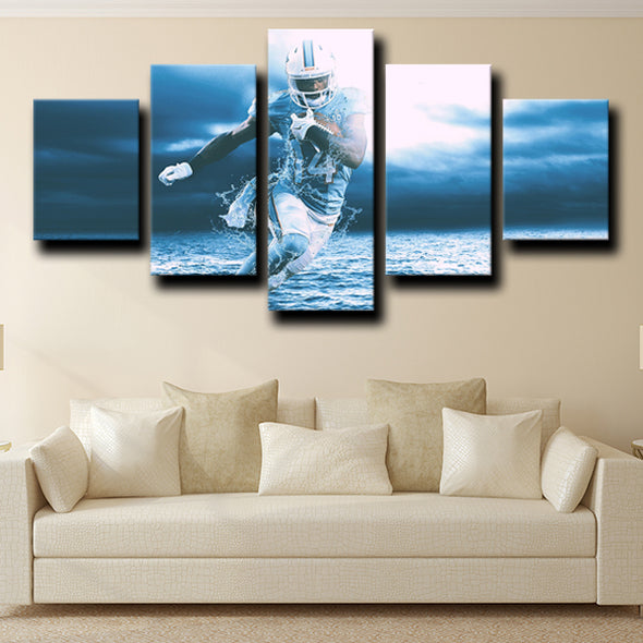 five piece canvas art framed prints Miami Dolphins Landry wall picture-1229 (2)