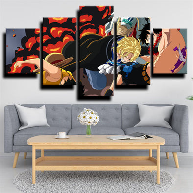 five piece canvas art framed prints One Piece Sabo live room decor-1200 (1)
