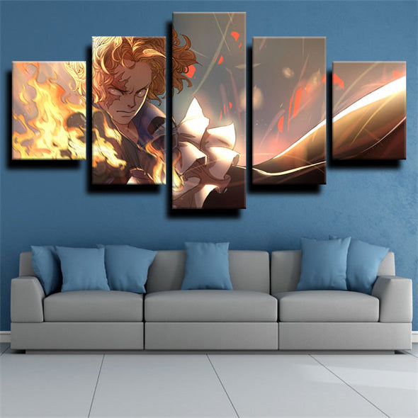 five piece canvas art framed prints One Piece Sabo wall picture-1200 (3)
