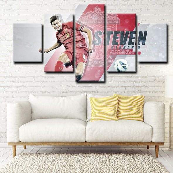 five piece canvas art framed prints Steven Gerrard wall picture1220 (3)