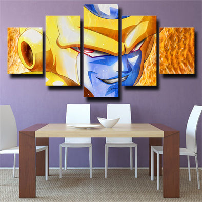 five piece canvas art framed prints dragon ball Freeza wall picture-1936 (1)