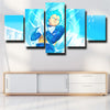 five piece canvas art framed prints dragon ball Vegeta blue wall picture-2028 (3)