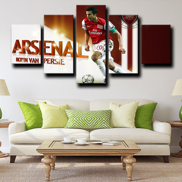 five piece canvas art prints Arsenal Persie decor picture-1204 (3)