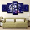five piece canvas art prints Blue Jackets Logo decor picture-1203 (4)
