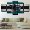 five piece canvas art prints San Jose Sharks Logo home decor-1210 (4)