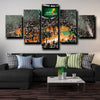 five piece canvas framed prints Celtics arena live room decor-1203 (1)