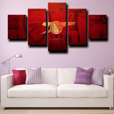 five piece canvas wall art prints Arsenal Logo Red decor picture-1205 (1)