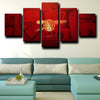 five piece canvas wall art prints Arsenal Logo Red decor picture-1205 (4)