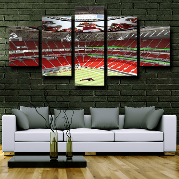 five piece canvas wall art prints Atlanta Falcons Mercedes-Benz Stadium live room decor (1)
