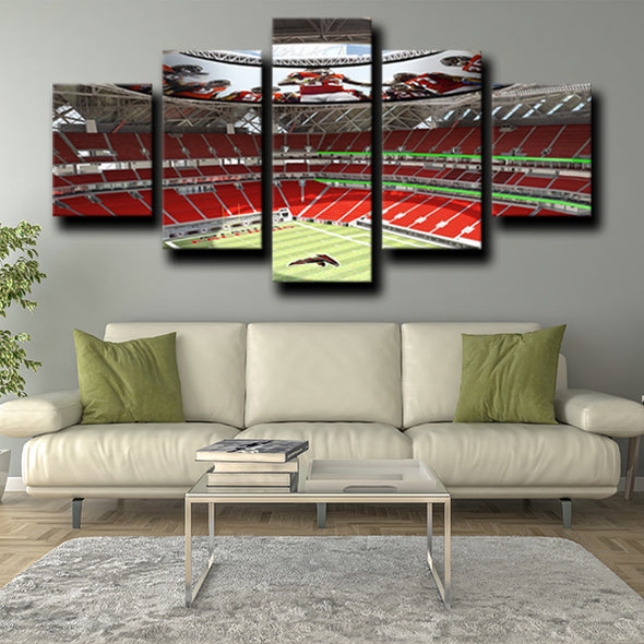 five piece canvas wall art prints Atlanta Falcons Mercedes-Benz Stadium live room decor (4)