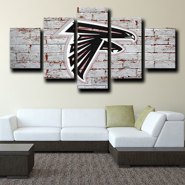 five piece canvas wall art prints Atlanta Falcons logo crest home decor-1224 (3)