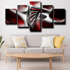 five piece canvas wall art prints Atlanta Falcons logo live room decor-1226 (2)
