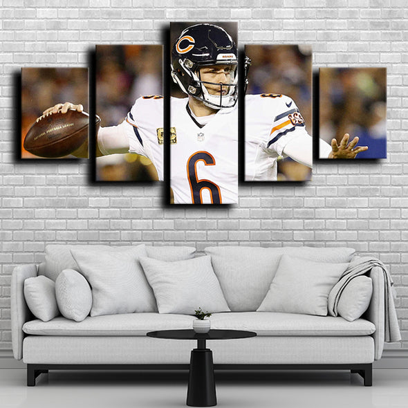 five piece canvas wall art prints Chicago Bears Cutler decor picture-1227 (1)