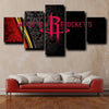 five piece canvas wall art prints Houston Rockets Logo decor picture-1230 (3)