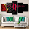 five piece canvas wall art prints Houston Rockets Logo decor picture-1230 (4)
