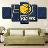 five piece canvas wall art prints Pacers logo emblem live room decor-1212 (3)