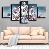 five piece canvas wall art prints Patriots teammates live room decor-1215 (2)