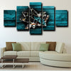 five piece canvas wall art prints San Jose Sharks logo wall decor-1211 (3)