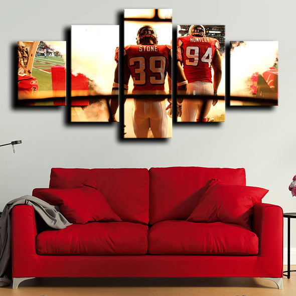 five piece canvas wall prints Atlanta Falcons Stone live room decor-1227 (4)