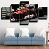 five piece modern art framed print Formula 1 Car Ferrari wall decor-1200 (2)