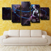 five piece modern art framed print League Of Legends Jinx wall decor-1200 (1)
