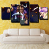 five piece modern art framed print One Piece Kaido live room decor-1200 (2)
