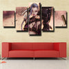 five piece wall art canvas prints League Of Legends Jinx home decor-1200 (1)