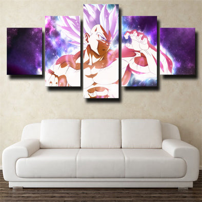 five piece wall art canvas prints dragon ball Vegeta live room decor-2080 (1)