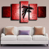 five piece wall art prints Atlanta Falcons Logo live room decor-1229 (2)
