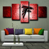 five piece wall art prints Atlanta Falcons Logo live room decor-1229 (3)
